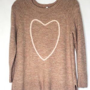 LC By Laura Conrad Heart Sweater